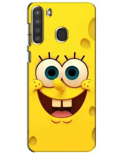 Чехол для Samsung Galaxy A21 (A215) с картинкой «Губка Боб улыбка»