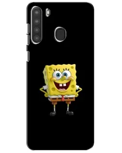Чехол для Samsung Galaxy A21 (A215) с картинкой «Классический Губка Боб»