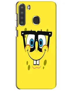 Чехол для Samsung Galaxy A21 (A215) с картинкой «Минималистичный Спанч Боб»