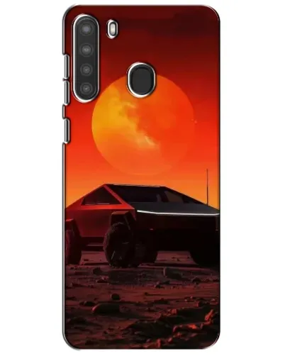 Чехол для Samsung Galaxy A21 (A215) с картинкой «Cybertruck на Марсе»