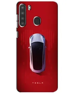 Чехол для Samsung Galaxy A21 (A215) с картинкой «Tesla Top View»