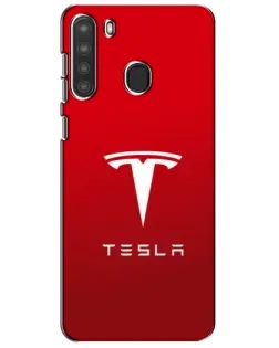 Чехол для Samsung Galaxy A21 (A215) с картинкой «Tesla Red Classic»
