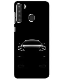 Чехол для Samsung Galaxy A21 (A215) с картинкой «Силуэт Tesla Night»