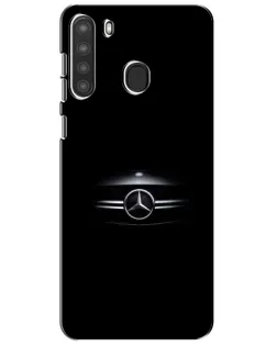 Чехол для Samsung Galaxy A21 (A215) с картинкой «Mercedes — абстрактные линии»