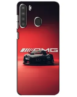 Чехол для Samsung Galaxy A21 (A215) с картинкой «Mercedes AMG — красная линия»