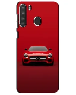 Чехол для Samsung Galaxy A21 (A215) с картинкой «Красный Mercedes AMG»