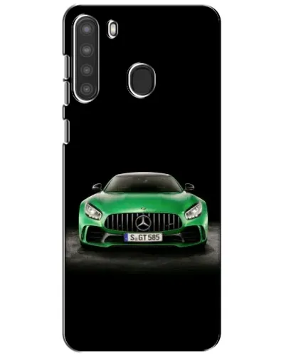 Чехол для Samsung Galaxy A21 (A215) с картинкой «Mercedes — неоновый лого»