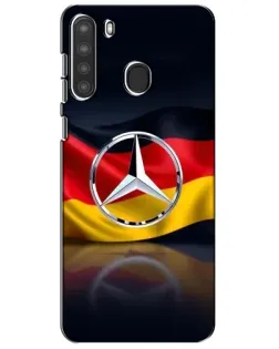 Чехол для Samsung Galaxy A21 (A215) с картинкой «Mercedes — флаг Германии»
