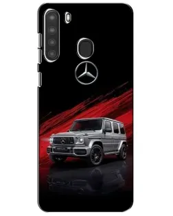 Чехол для Samsung Galaxy A21 (A215) с картинкой «Mercedes G-Class красный»