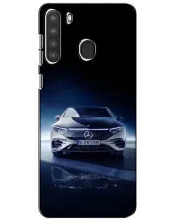 Чехол для Samsung Galaxy A21 (A215) с картинкой «Ночной Mercedes EQ»