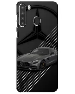 Чехол для Samsung Galaxy A21 (A215) с картинкой «Mercedes AMG — графика»
