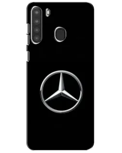 Чехол для Samsung Galaxy A21 (A215) с картинкой «Mercedes классический лого»