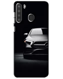 Чехол для Samsung Galaxy A21 (A215) с картинкой «Свет фар Mercedes»