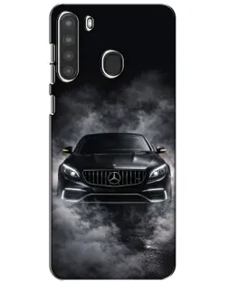 Чехол для Samsung Galaxy A21 (A215) с картинкой «Mercedes в дыму»