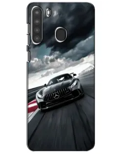 Чехол для Samsung Galaxy A21 (A215) с картинкой «Гоночный Mercedes AMG»