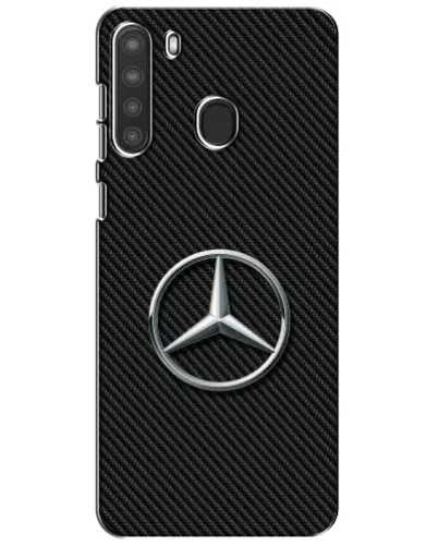 Чехол для Samsung Galaxy A21 (A215) с картинкой «Карбоновый Mercedes стиль»