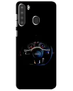 Чехол для Samsung Galaxy A21 (A215) с картинкой «Салон Audi — руль» Чехол для Samsung Galaxy A21 (A215) с картинкой «Салон Audi — руль»