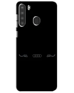 Чехол для Samsung Galaxy A21 (A215) с картинкой «Audi — световой подпись»