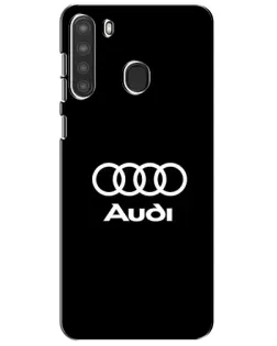 Чехол для Samsung Galaxy A21 (A215) с картинкой «Классическое лого Audi»