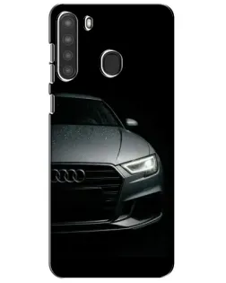 Чехол для Samsung Galaxy A21 (A215) с картинкой «Audi — детализация кузова»
