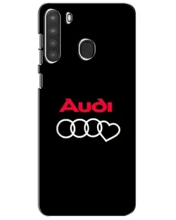 Чехол для Samsung Galaxy A21 (A215) с картинкой «Логотип Audi Heart»