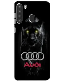 Чехол для Samsung Galaxy A21 (A215) с картинкой «Пантера и Audi»