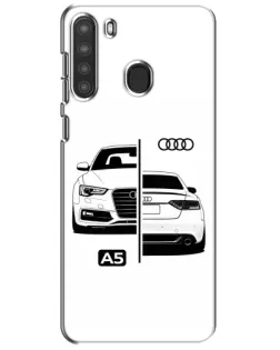 Чехол для Samsung Galaxy A21 (A215) с картинкой «Audi — контрастный дизайн»
