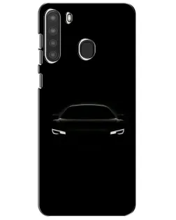 Чехол для Samsung Galaxy A21 (A215) с картинкой «Взгляд Audi в темноте»