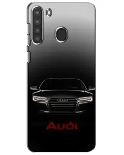 Чехол для Samsung Galaxy A21 (A215) с картинкой «Audi — градиентный контур»