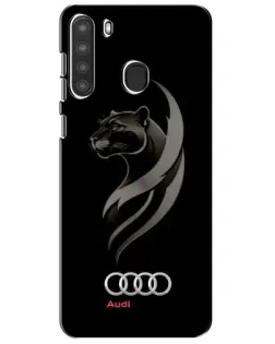 Чехол для Samsung Galaxy A21 (A215) с картинкой «Графика — пантера и Audi»