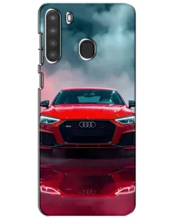 Чехол для Samsung Galaxy A21 (A215) с картинкой «Audi RS — красный стиль»