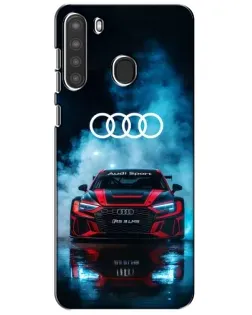 Чехол для Samsung Galaxy A21 (A215) с картинкой «Audi Sport — неон»