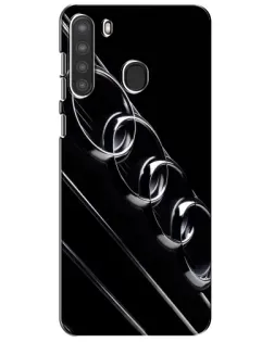 Чехол для Samsung Galaxy A21 (A215) с картинкой «Audi — абстрактные кольца»