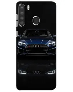 Чехол для Samsung Galaxy A21 (A215) с картинкой «Audi — ночное отражение»