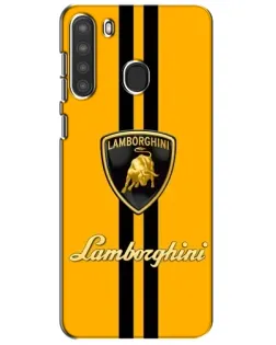 Чехол для Samsung Galaxy A21 (A215) с картинкой «Lamborghini Stripe желтый» Чехол для Samsung Galaxy A21 (A215) с картинкой «Lamborghini Stripe желтый»
