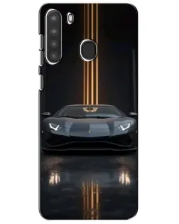 Чехол для Samsung Galaxy A21 (A215) с картинкой «Lamborghini золотые линии»