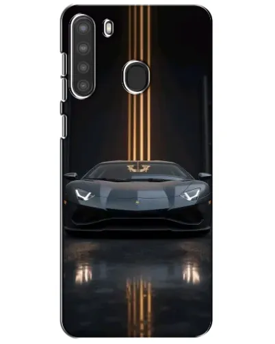 Чехол для Samsung Galaxy A21 (A215) с картинкой «Lamborghini золотые линии»