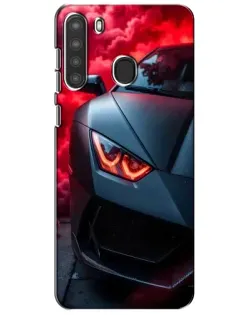 Чехол для Samsung Galaxy A21 (A215) с картинкой «Lamborghini красное сияние»