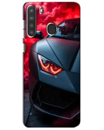 Чехол для Samsung Galaxy A21 (A215) с картинкой «Lamborghini красное сияние»