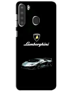 Чехол для Samsung Galaxy A21 (A215) с картинкой «Логотип Lamborghini классика»