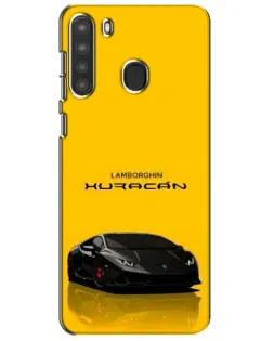 Чехол для Samsung Galaxy A21 (A215) с картинкой «Lamborghini Huracan черный»