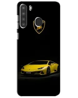 Чехол для Samsung Galaxy A21 (A215) с картинкой «Lamborghini желтый акцент»