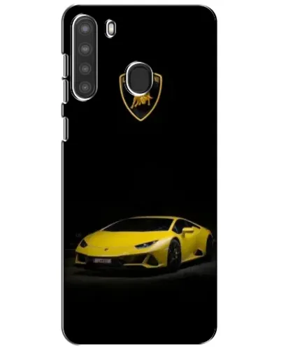Чехол для Samsung Galaxy A21 (A215) с картинкой «Lamborghini желтый акцент»