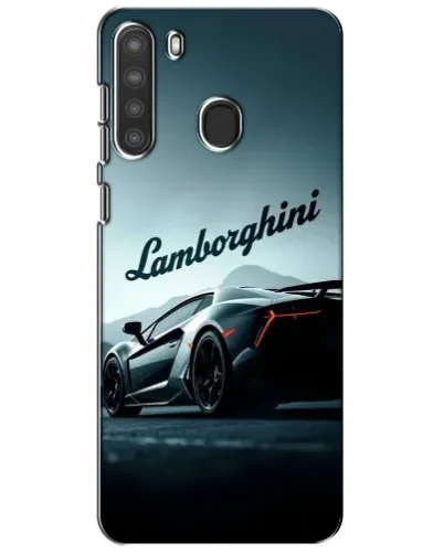 Чехол для Samsung Galaxy A21 (A215) с картинкой «Классическая надпись Lamborghini»