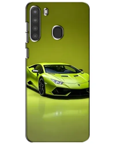 Чехол для Samsung Galaxy A21 (A215) с картинкой «Салатовый Lamborghini Huracan»