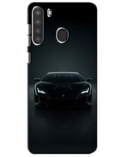 Чехол для Samsung Galaxy A21 (A215) с картинкой «Черный Lamborghini Aventador»