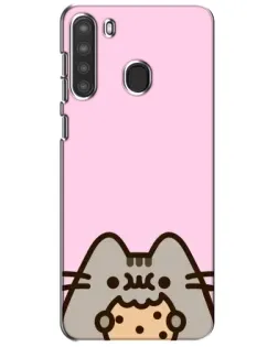 Чехол для Samsung Galaxy A21 (A215) с картинкой «Pusheen и печенье» Чехол для Samsung Galaxy A21 (A215) с картинкой «Pusheen и печенье»