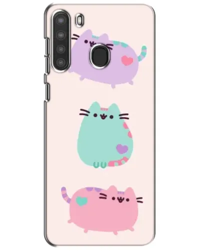 Чохол для Samsung Galaxy A21 (A215) з картинкою «Pusheen тріо» Чохол для Samsung Galaxy A21 (A215) з картинкою «Pusheen тріо»
