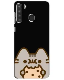 Чохол для Samsung Galaxy A21 (A215) з картинкою «Пушин на чорному»