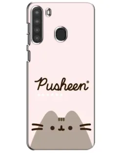 Чохол для Samsung Galaxy A21 (A215) з картинкою «Pusheen логотип»